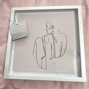 White Framed Women Figure Line Art By Marmont Hill